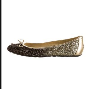 Jimmy Choo glitter flats